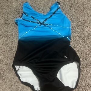 GK Vibrant Blue and Black Swimsuit